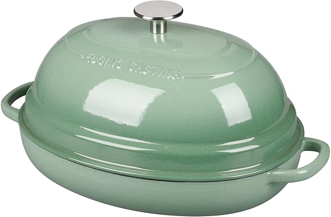 EDGING CASTING Enameled Oval Cast Iron Dutch Oven Pot - Image 4