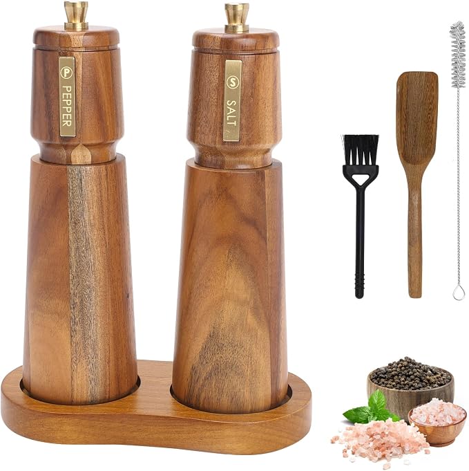 Wooden Salt and Pepper Grinder Set by MakingLifeFunforCool