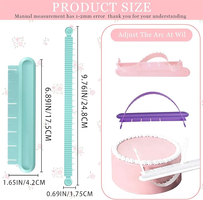 4PCS Cake Arch Guide Tool, Adjustable Fondant Cake Arc Ruler, Practical Baking - Image 7