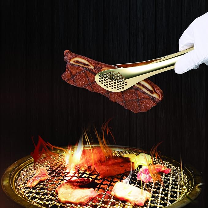 MSY BIGSUNNY Chef Kitchen Tongs Stainless Steel Food Serving Tongs Set of 3 - Image 3