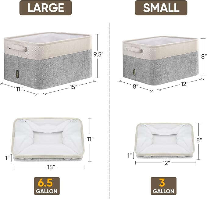BALEINE 1 Pack Fabric Closet Storage Bins - Image 2