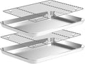 CEKEE Baking Sheet and Cooling Rack Set, Stainless Steel Cookie Sheet Baking by CEKEEBakingEasilyHappily