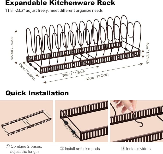 Housolution Pot and Pan Organizer Rack - Image 5