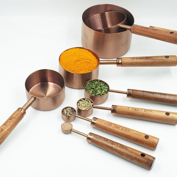 Measuring Cups and Spoons Set of 8, Stainless Steel Measuring Cup - Image 2