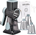 Rotary Cheese Grater with Handle Kitchen Shredder Slicer Grater Slicer Ice by Ziweaye