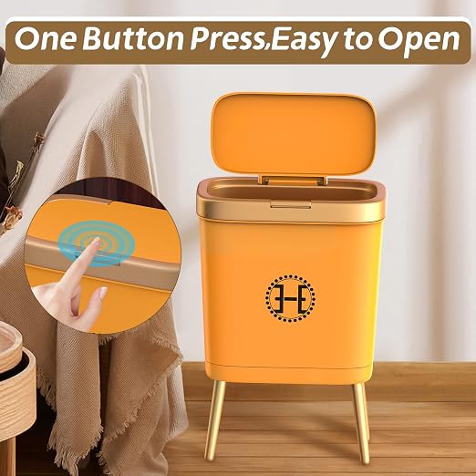 Procade Bedroom Trash Can with Lid, Slim Bathroom Trash Cans with Lids - Image 5