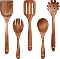 Wooden Spoons for Cooking Non-Stick Kitchen Pan Toolset 5 PCS Set, Natural by YYLTJR