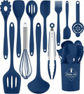 Kitchen Utensils Set-12 Pieces Silicone Cooking Utensils Set 392°F Heat by Pranski