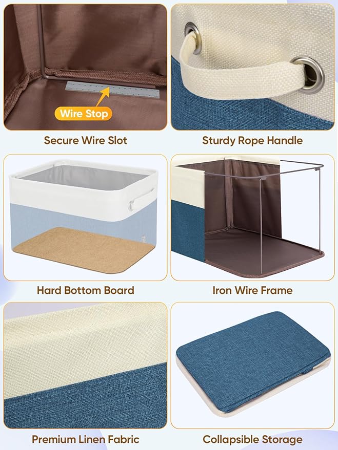 BALEINE 4 Pack Fabric Closet Storage Bins - Image 6