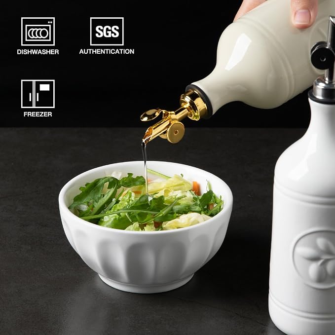 Sweejar 16 Oz Ceramic Olive Oil Dispenser Bottle, Oil Dispenser - Image 3