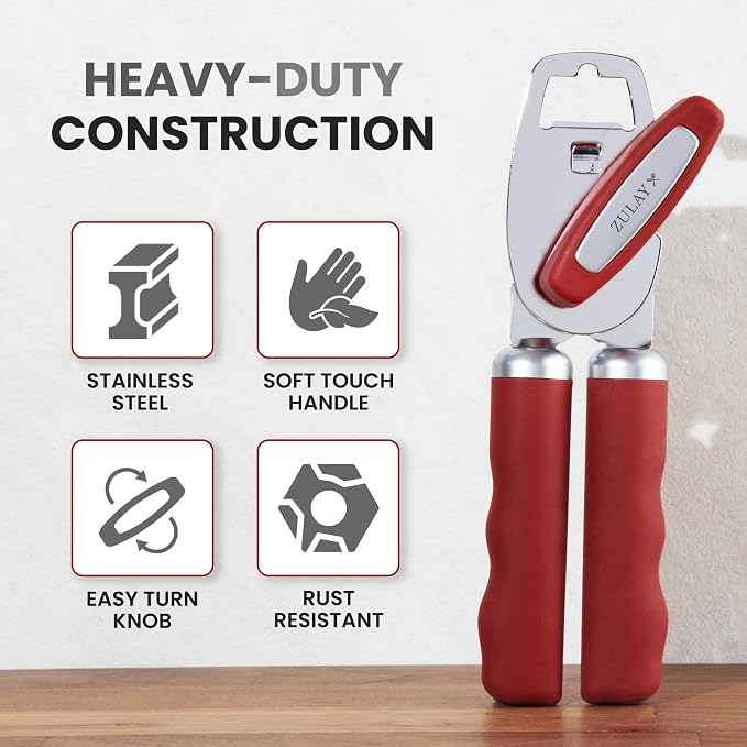Zulay Kitchen Heavy Duty Stainless Steel Can Opener Manual - Image 3