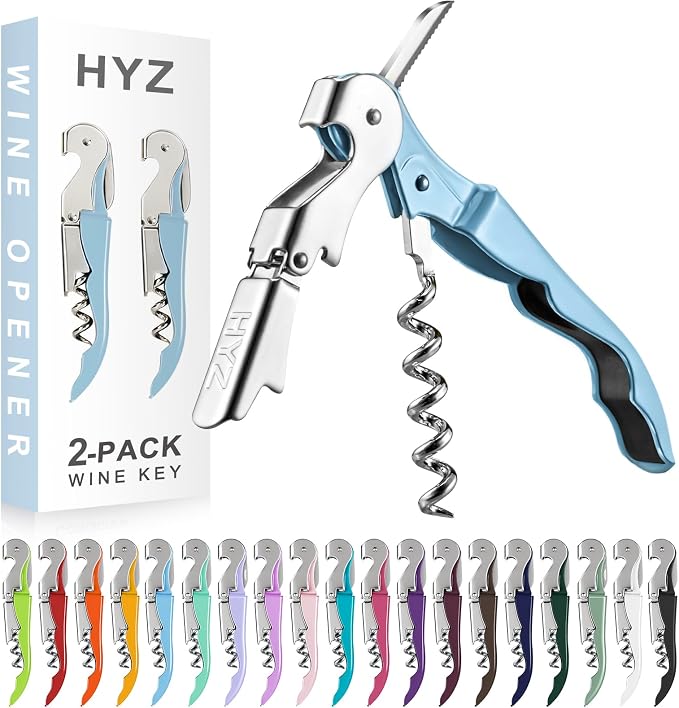 HYZ 2-Pack Wine Opener Waiter Corkscrew, Professional Wine Key by HYZ