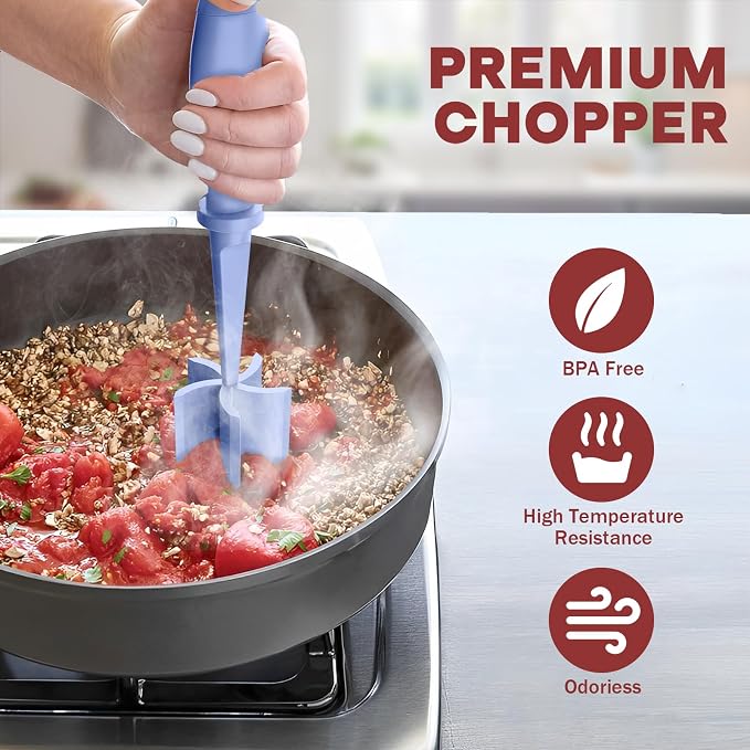 2Pcs Meat Chopper, Hamburger Grinder, Premium Heat Resistant Smasher - Image 5