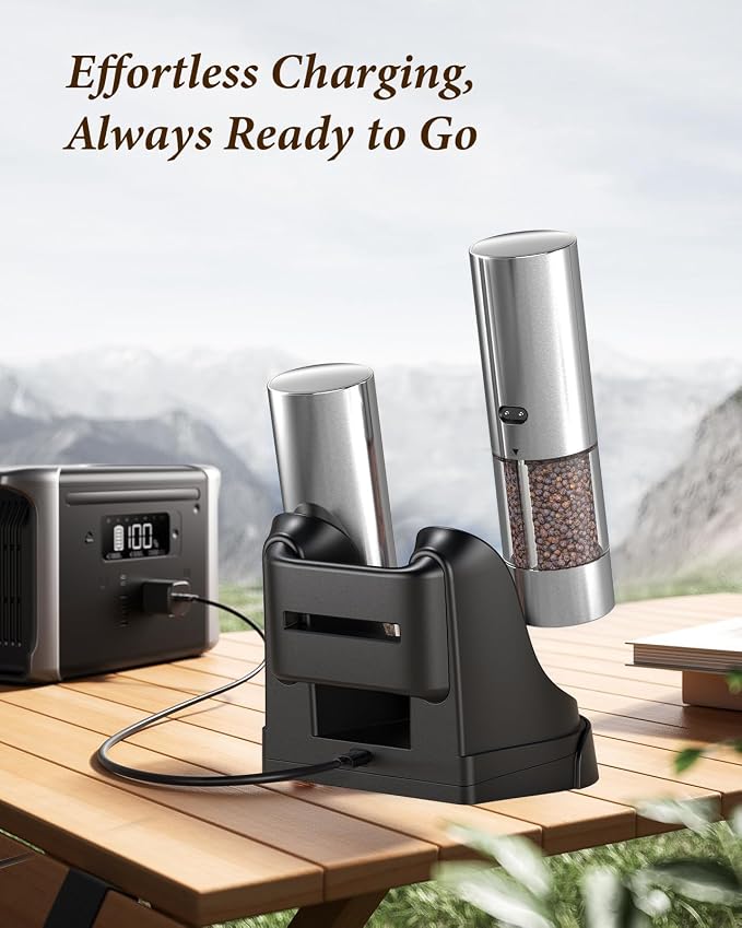 Electric Salt and Pepper Grinder Set - Image 6