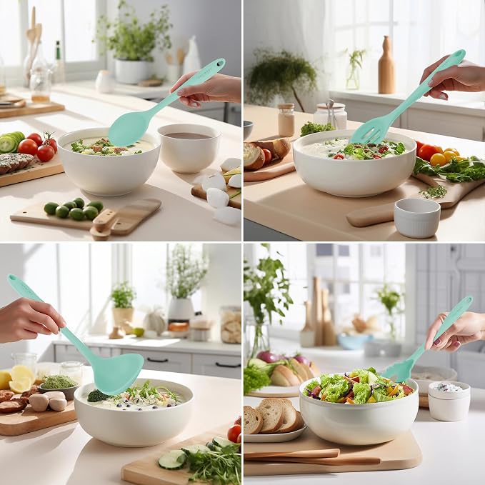 Culinary Couture Aqua Sky Silicone Cooking Utensils Set - Image 5