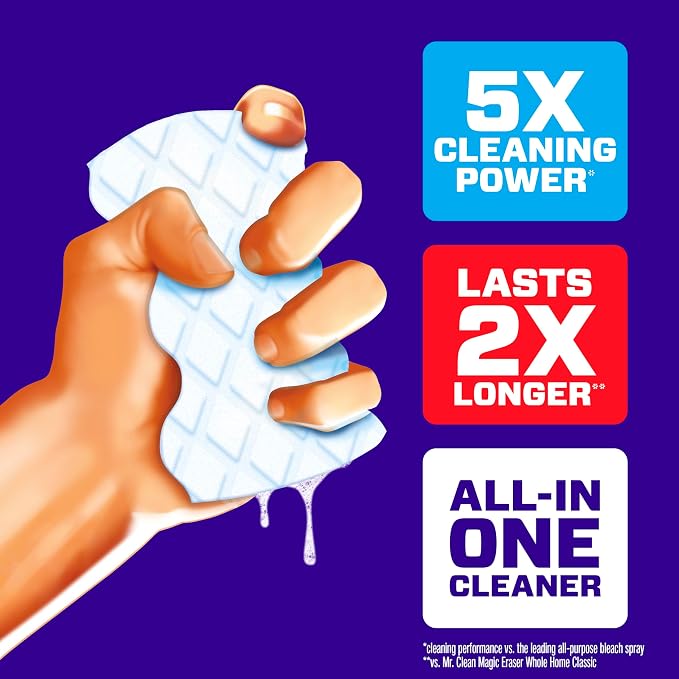 Mr. Clean Magic Eraser Sponge, All Purpose Cleaner, Cleaning Scrubber, Shower - Image 3