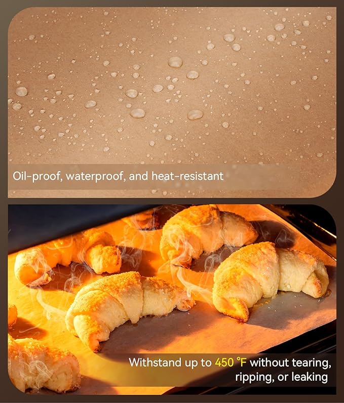 Parchment Paper Sheets, 12 x 16 IN Unbleached Baking Parchment Sheets, Precut - Image 5