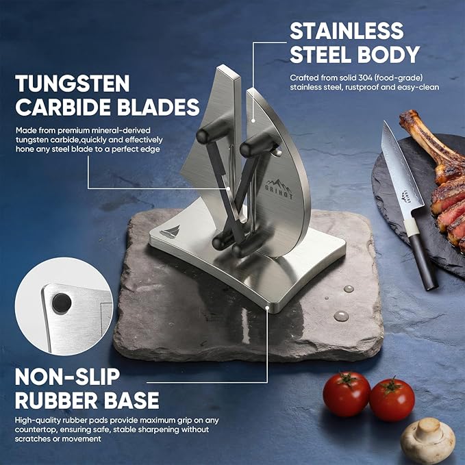 VN3 Professional Knife Sharpener | 3-Action Streamlined Sailboat Design - Image 6