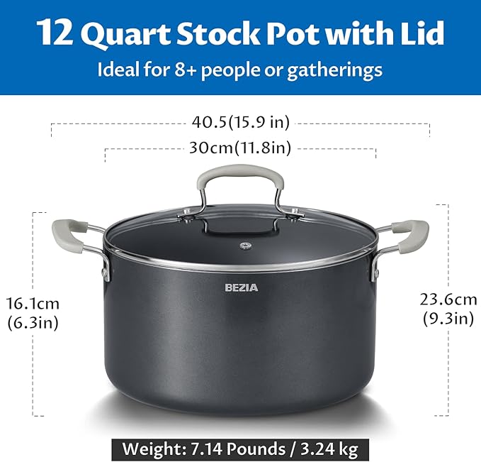 12 Quart Nonstick Stock Pot - Image 7