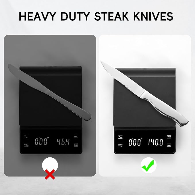 Serrated Steak Knife, Heavy Duty Kitchen Steak Knives, High End Steak Knives - Image 5