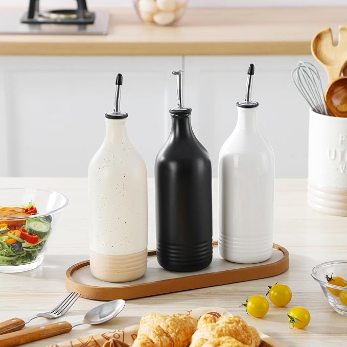 vancasso 20 Oz Ceramic Olive Oil Dispenser Bottle, Bottle Dispenser - Image 9