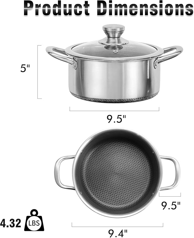 AuFranc™ Hybrid Nonstick 6 Quart Stainless Steel Stockpot - Image 2