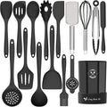 Silicone Kitchen Utensils Set, 16-Piece Silicone Cooking Utensils by Deedro by Deedro