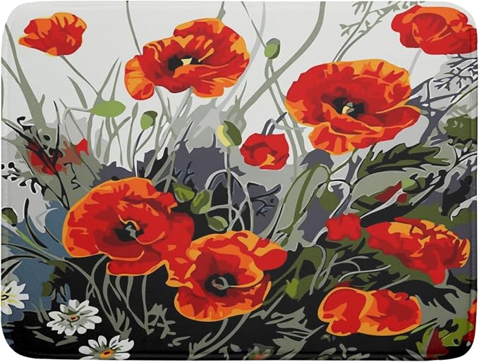 Giwawa Poppy Dish Drying Mat 18x24 inch by Giwawa