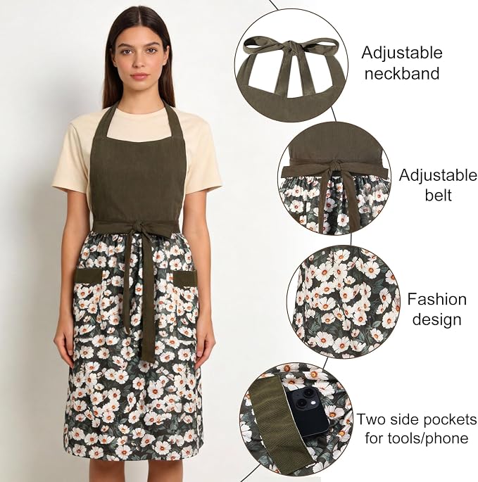 Cute Floral Aprons for Women - Image 2