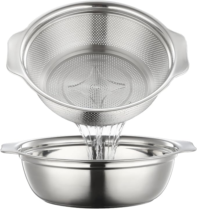 Stainless Steel Colander for Kitchen 2-Quart, Strainer Microporous by Unknown