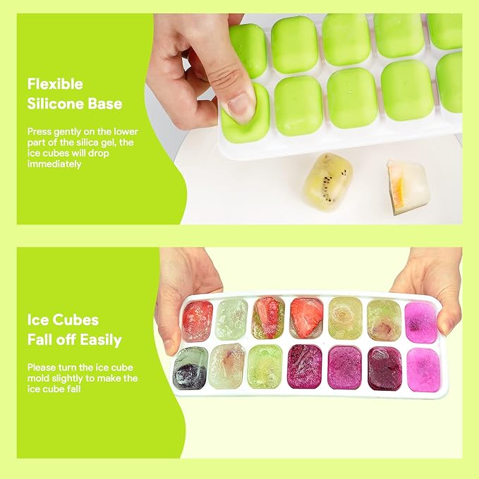 Ice Cube Trays 4 Pack, Airabc Silicone - Image 6