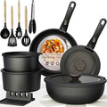 Astercook 21 Pcs Pots and Pans Set Non Stick, Ceramic Cookware Set Detachable by Astercook