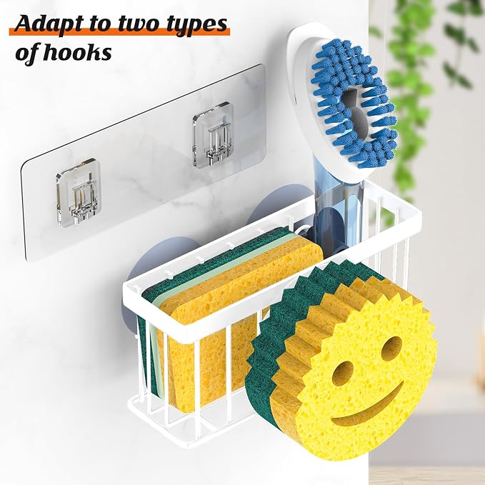 MURLONG Sponge Holder Smiley Face, Sink Caddy, Kitchen Organizer - Image 3