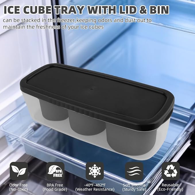 Tcamp Ice Mold for 30-40 oz Tumbler Cup, Silicone Ice Cube Tray - Image 3