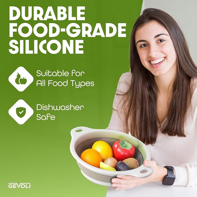 Gevoli 2-in-1 Large Collapsible Colander - Image 5