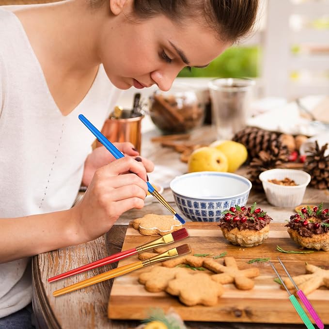 14 Pcs Cookie Decorating Tool Set, Easter Fondant Cake Decorating Brushes - Image 3