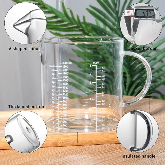 77L Glass Measuring Cup, High Borosilicate Glass Measuring Cup - Image 7