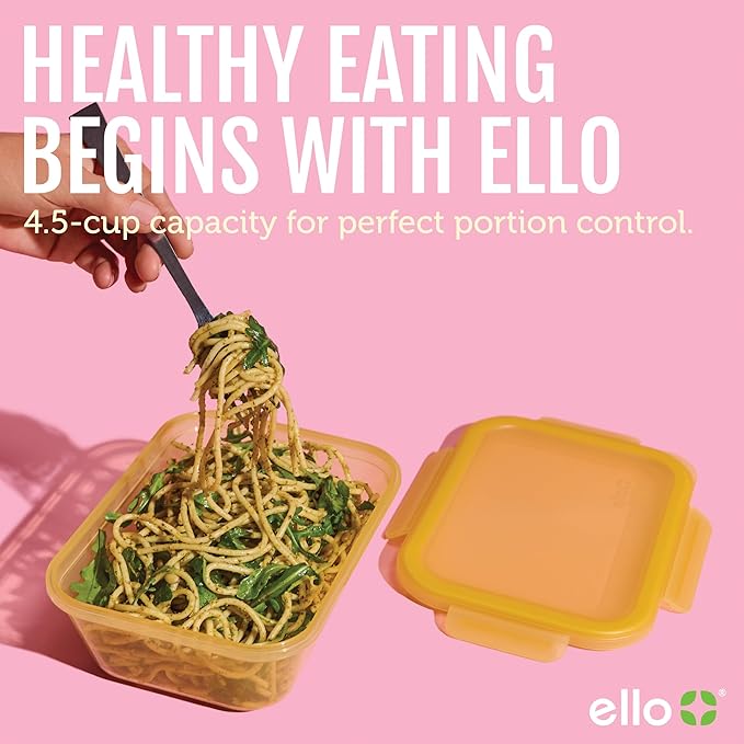Ello Snap & Nest 10-Piece 4.5 Cup Plastic Meal Prep Set, Reusable Food - Image 4