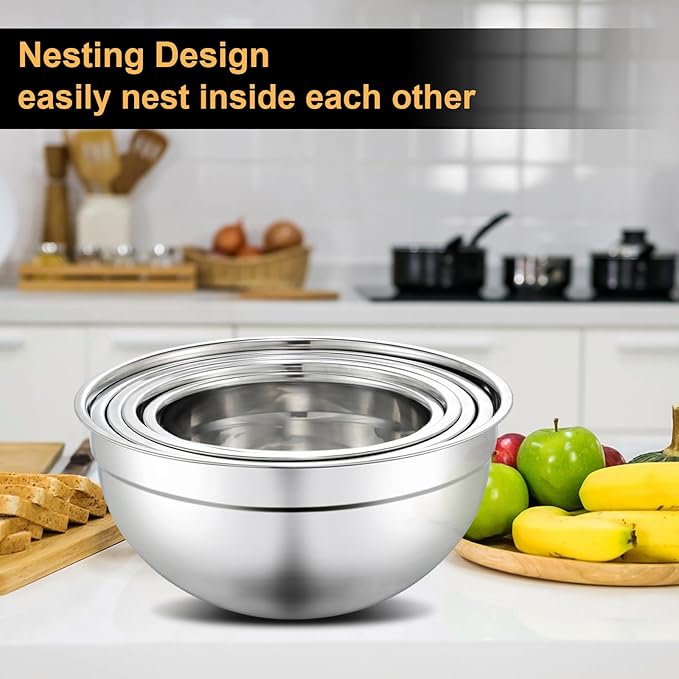 hunnycook 5 Piece Mixing Bowl Set - Image 4