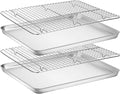 Baking Sheet with Rack Set, Wildone Stainless Steel Cookie Sheet Baking Pan by Wildone