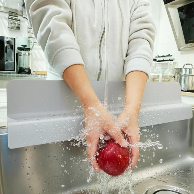 Sink Splash Guard for Kitchen, Splatter Screen & Silicone Water Guard by Unknown