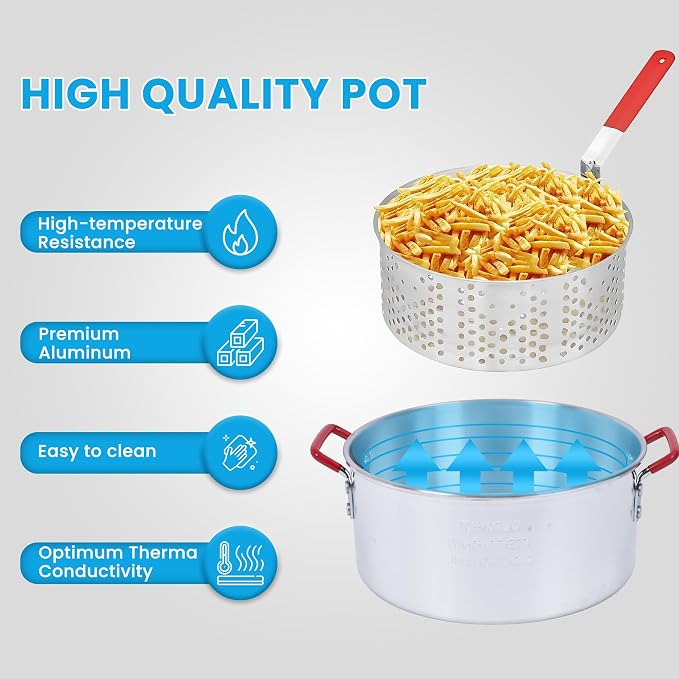 Fire Riot 10QT Outdoor Fish Fryer Kit – Heavy-Duty Aluminum Pot, 6.7QT Basket - Image 10