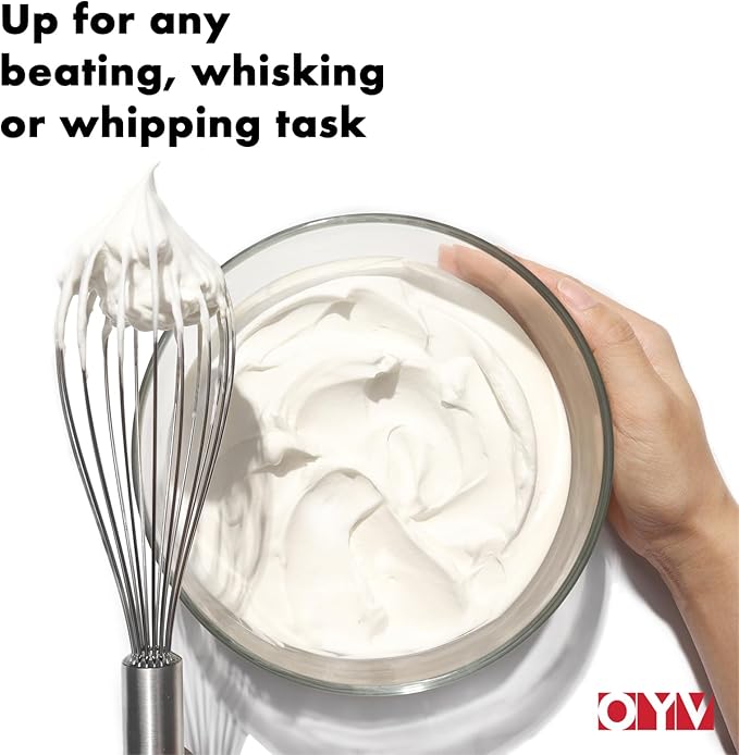 OYV 12" Whisk for Cooking, Ergonomic Handle, Dishwasher Safe 18/10 Stainless - Image 2
