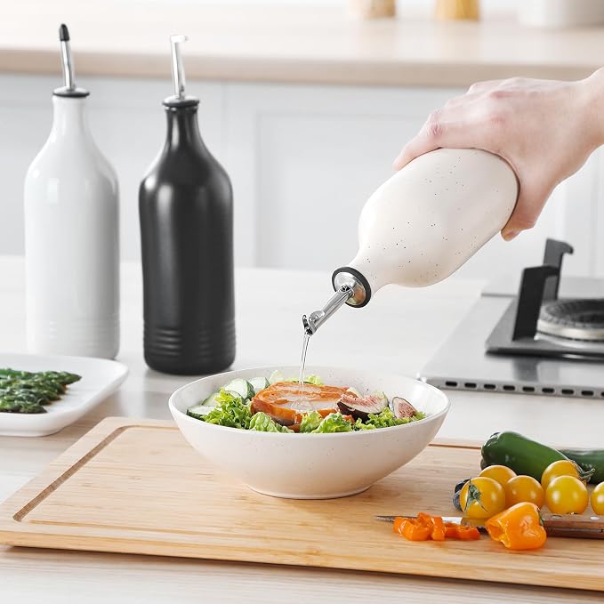 vancasso 20 Oz Ceramic Olive Oil Dispenser Bottle, Bottle Dispenser - Image 6