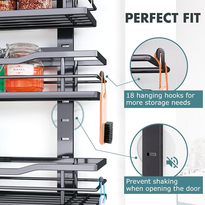 Eastherry Over The Door Pantry Organizer，6-Tier Over The Door Organizer - Image 5