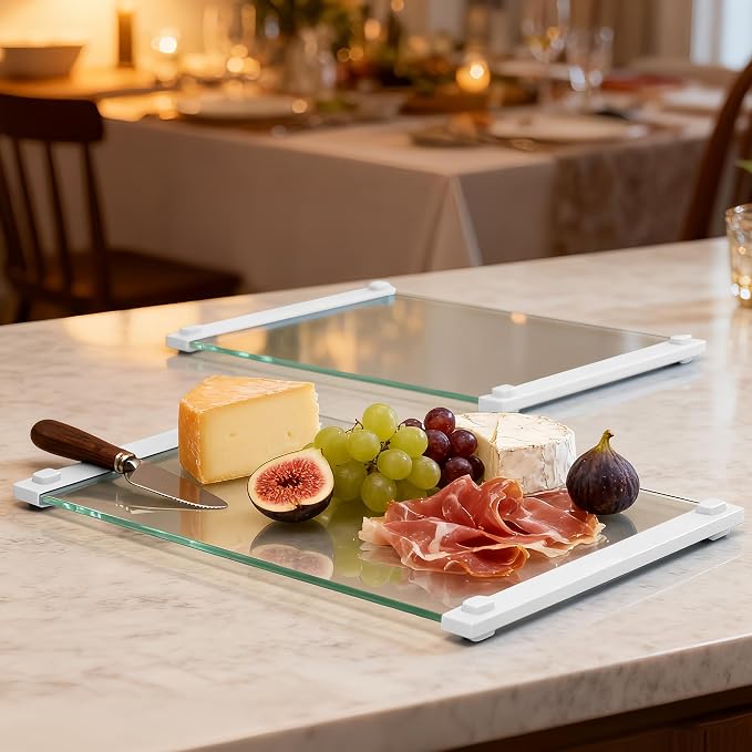 2Pcs Glass Cutting Boards for Kitchen, No Scratches/Microplastic-Free/Non Toxic - Image 2