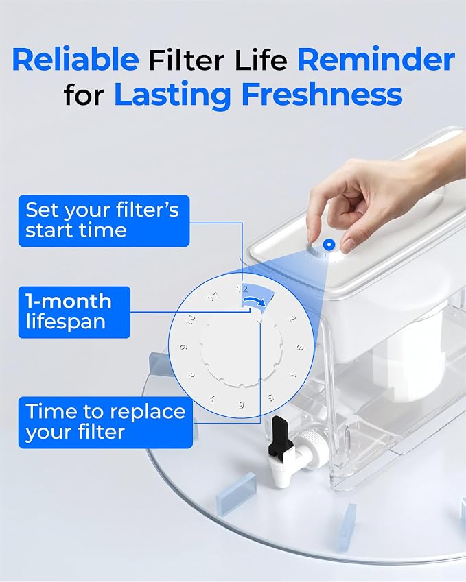 Waterdrop 0 TDS 35-Cup Slim Water Filter Dispenser, Large Capacity, PFOA/PFOS - Image 8