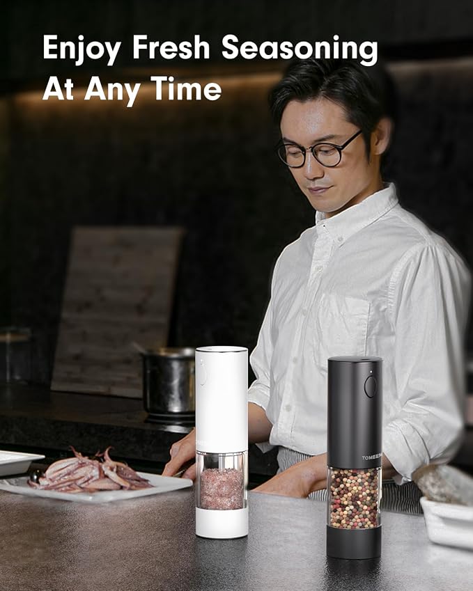 Upgraded Larger Capacity Electric Salt and Pepper Grinder Set Rechargeable - Image 8