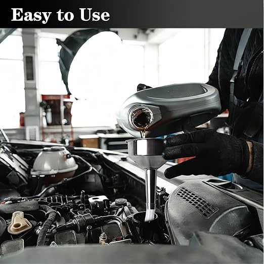 Steel Transmission Funnel for Automotive Use, Wide Mouth Oil Funnel - Image 5