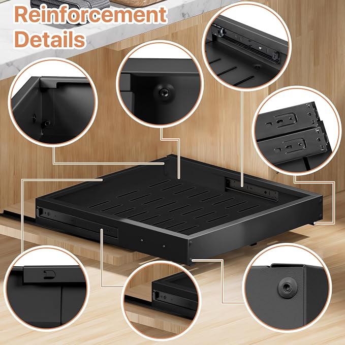2 Pack Pull out Cabinet Organizer, Width Depth, - Image 9